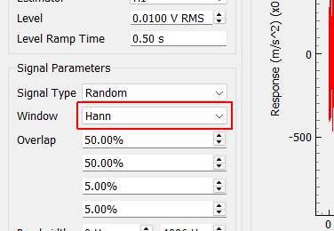 Window Window function to apply to the data when computing transfer functions during system identification.