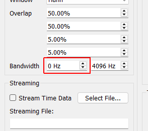 Bandwidth Minimum Frequency The lowest frequency content in the excitation signal used in system identification.