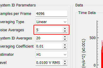 Noise Averages Number of measurement frames to acquire to analyze the noise level of the test.