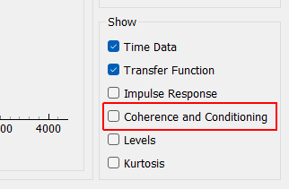 Coherence and Conditioning Check to show multiple coherence and condition number of the transfer function matrix.
