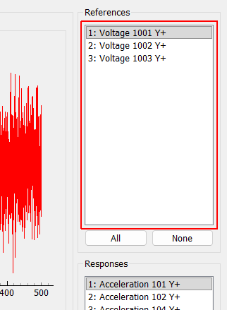 References Select the reference channels to visualize on the plots on the System Identification tab.