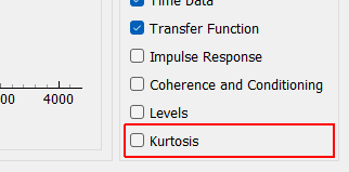 Kurtosis Check to show kurtosis of response and reference channels.