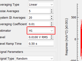Estimator The estimator to use to compute transfer functions when performing system identification.