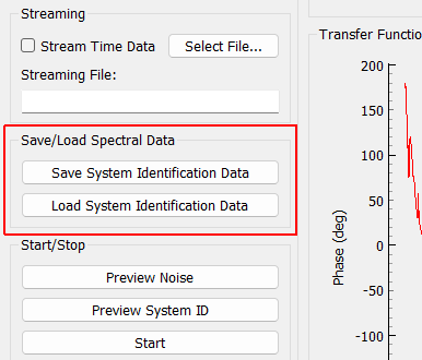 Save/Load Spectral Data