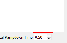 Cancel Rampdown Time Time to ramp down the signal to zero if the environment is stopped manually before the signal ends.