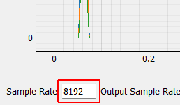 Sample Rate The sample rate of the data acquistion.  This is for display only; the sample rate is specified on the Data Acquisition Parameters tab.