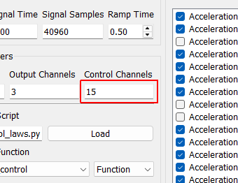 Control Channels A display showing the total number of physical channels this environment is controlling to.