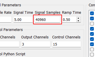 Signal Samples The number of samples in the loaded signal