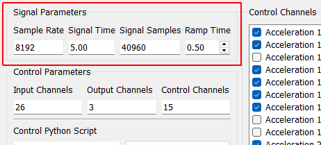 Signal Parameters