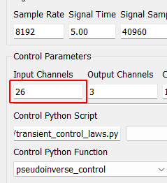Input Channels A display showing the total number of physical channels this environment is measuring, including excitation channels and control channels.