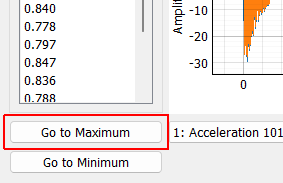 Go to Maximum TRAC Select the response signal with the largest TRAC and display it in the Response Prediction plot.
