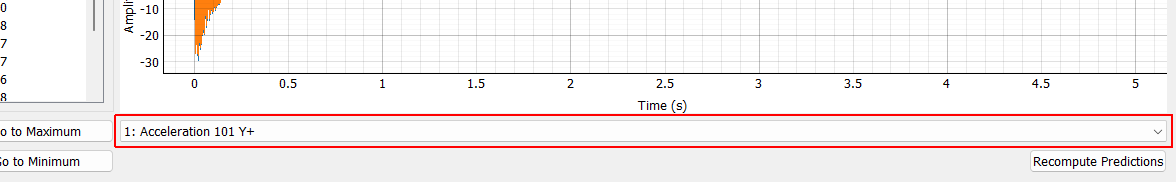 Response Signal Selector Select which signal should be plotted on the Response Prediction Plot.