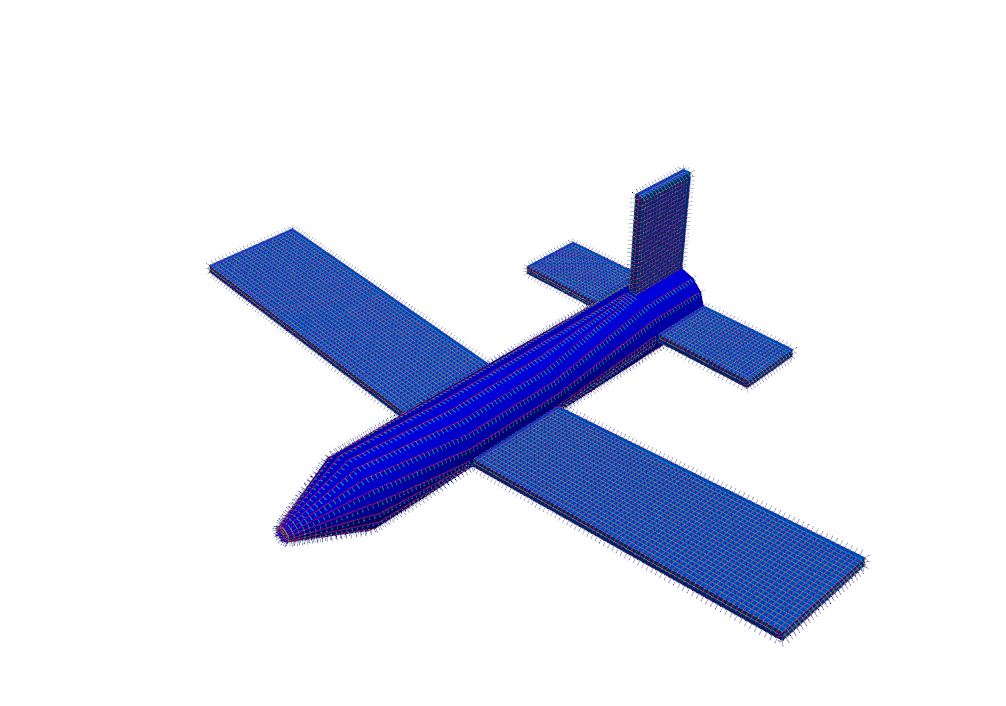 Airplane Geometry with Coordinate Systems Shown