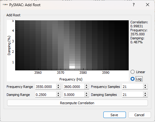 Add Root Dialog after switching to Logarithmic Color Map