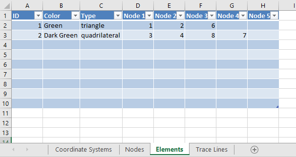 Excel Elements